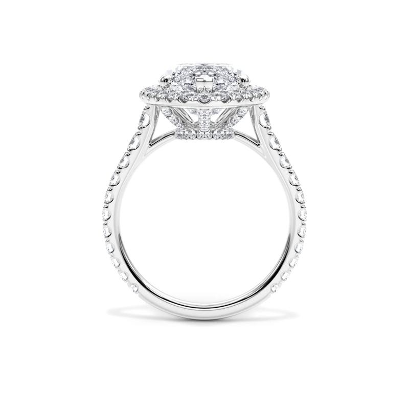 Lab Grown Diamond Marquise Halo Engagement Ring in Platinum &#40;8 1/4 ct. tw.&#41; – Image 2 of 4