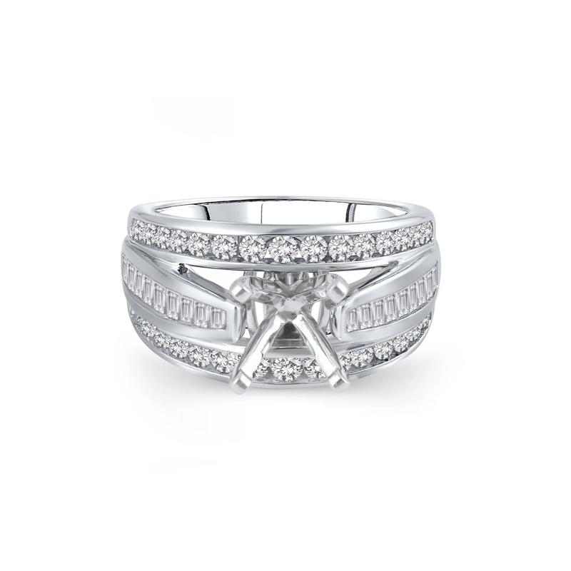 1 1/4 ct. tw. Diamond Semi-Mount Engagement Ring in 14K White Gold &#40;Setting Only&#41; – Image 2 of 6