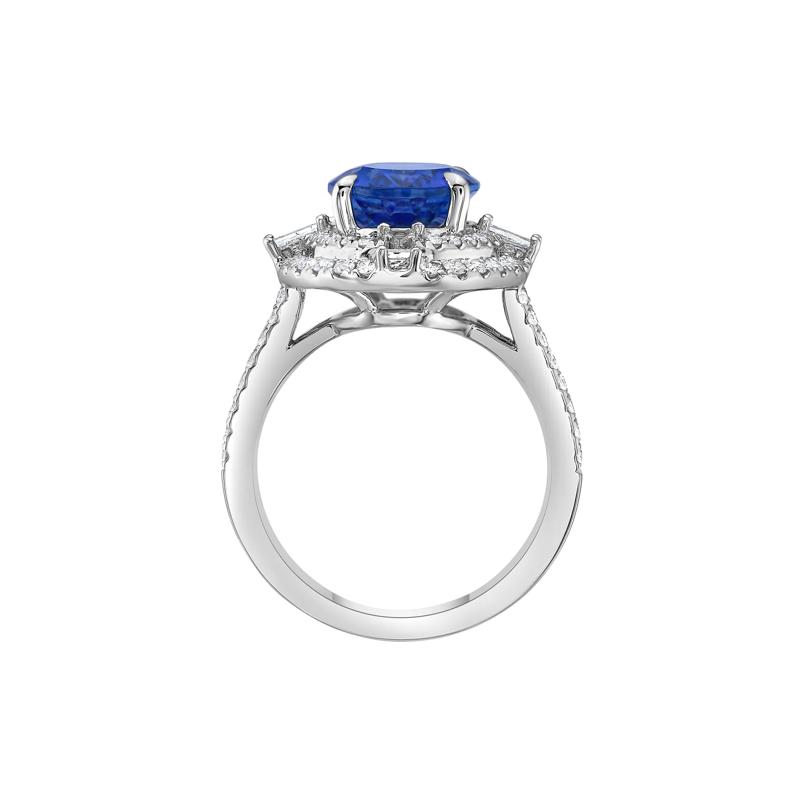Oval Tanzanite &amp; Diamond Ring in 18K White Gold &#40;1 ct. tw.&#41; – Image 2 of 5