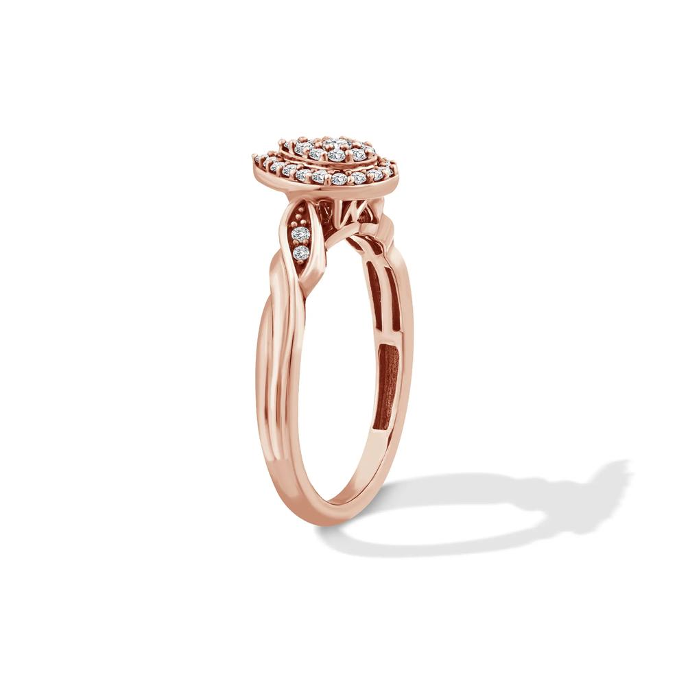 Diamond Pear-Shaped Promise Ring in 10K Rose Gold (1/4 ct. tw.) – Image 3 of 4