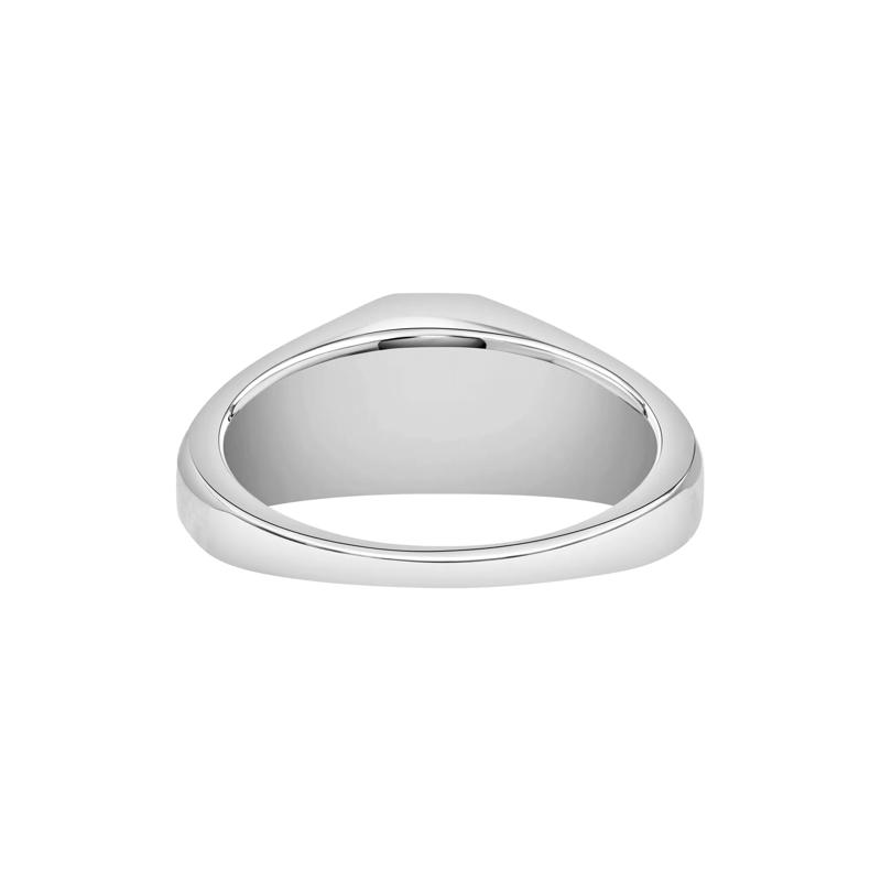 Men&#39;s Lab Grown Diamond Solitaire Brushed Band in 10K White Gold &#40;1 ctw.&#41; – Image 4 of 4