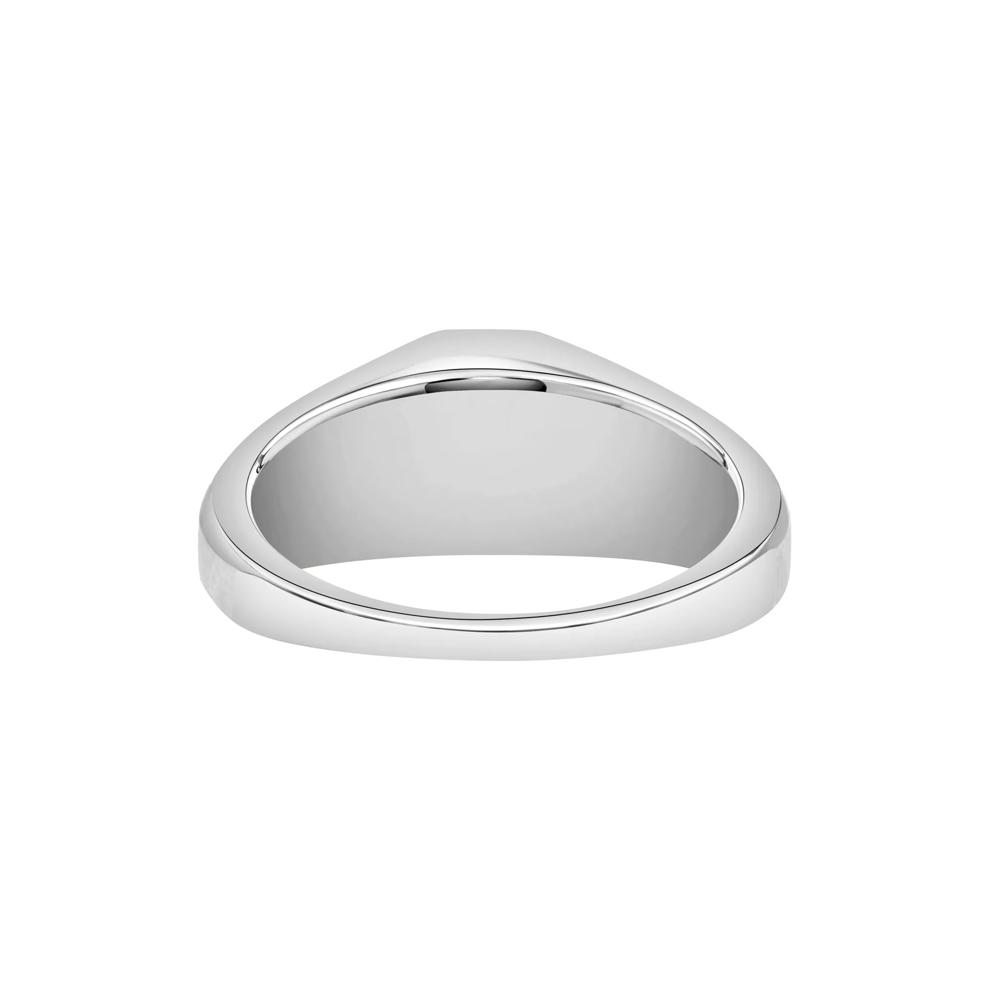 Men's Lab Grown Diamond Solitaire Brushed Band in 10K White Gold (1 ctw.) – Image 4 of 4