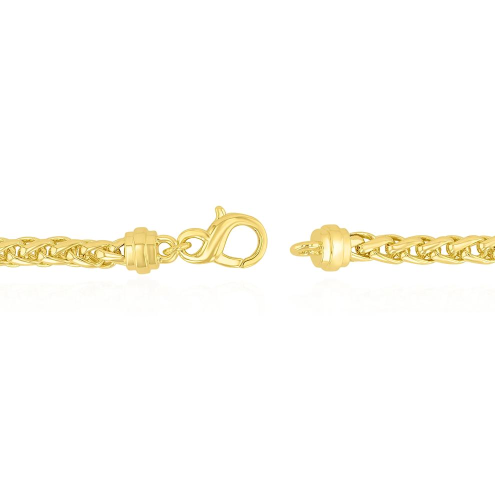 Men's Wheat Chain Bracelet in Vermeil – Image 3 of 9