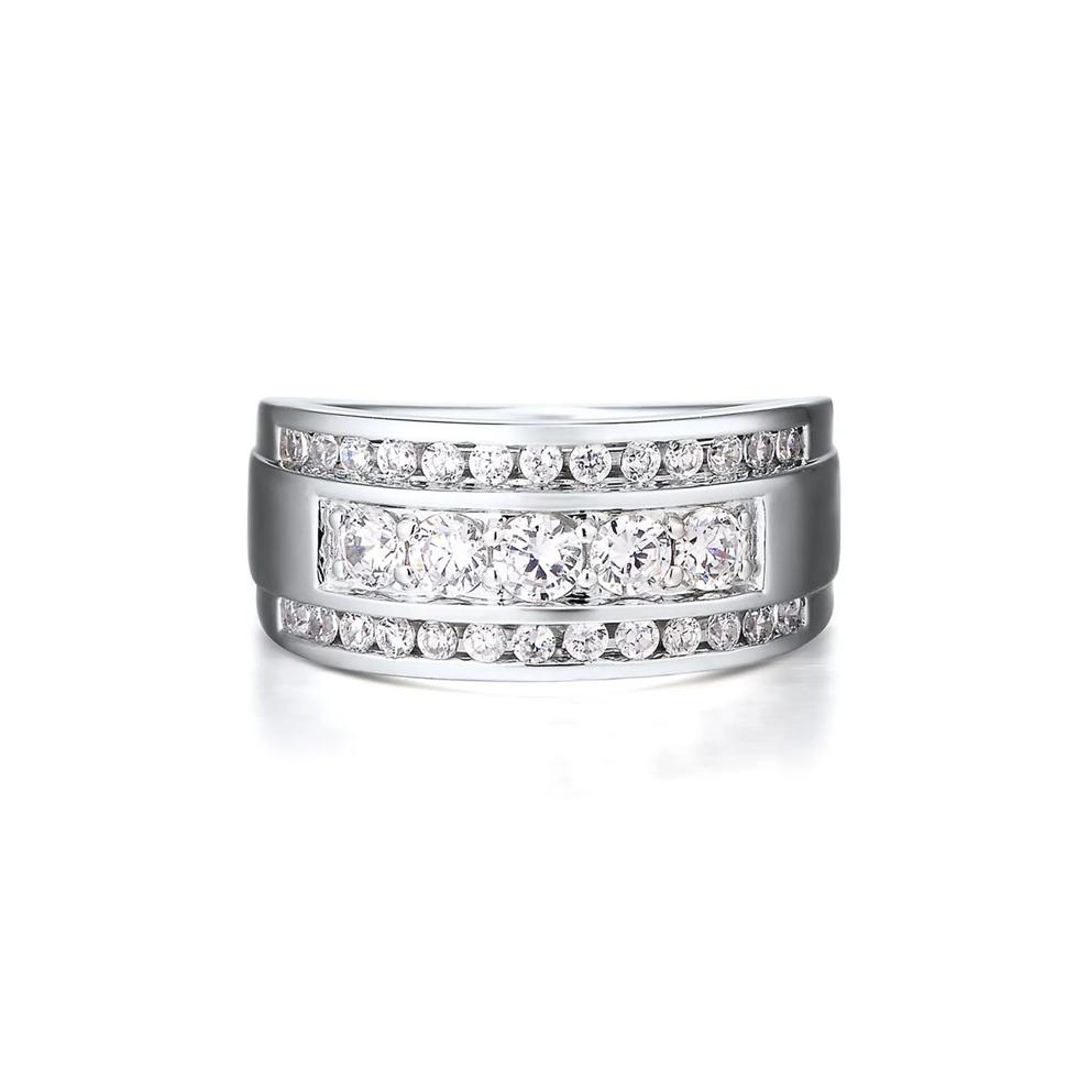 Men's 1 1/3 ct. tw. Diamond Band in 10K White Gold  – Image 1 of 1