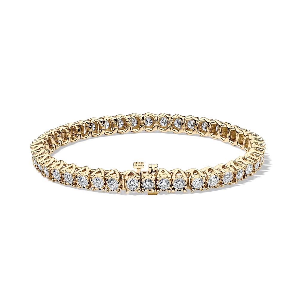 Lab Grown Diamond Illusion Bracelet in 10K Yellow Gold (5 ct. tw.) – Image 2 of 2