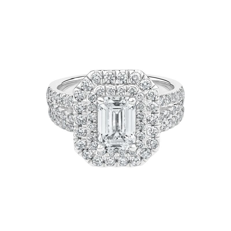 Samantha Lab Grown Diamond Engagement Set in 14K White Gold &#40;3 ct. tw.&#41; – Image 1 of 5