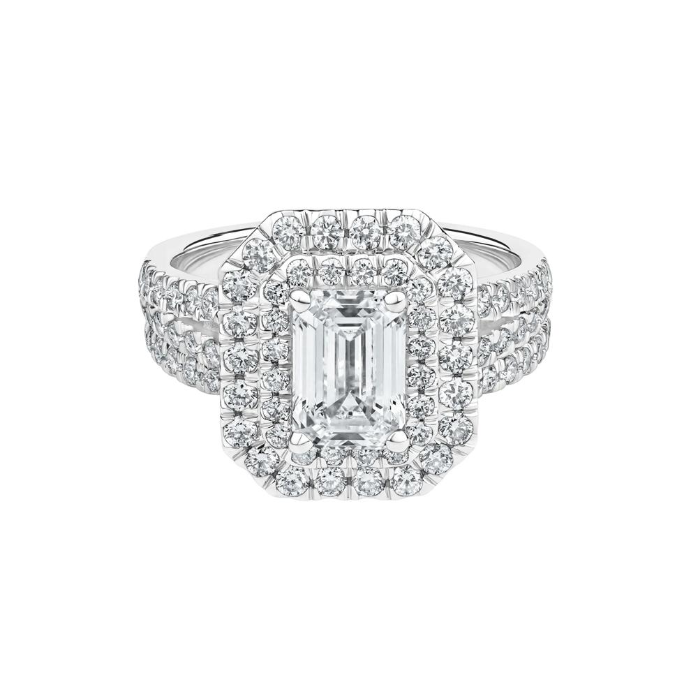 Samantha Lab Grown Diamond Engagement Set in 14K White Gold (3 ct. tw.) – Image 1 of 5