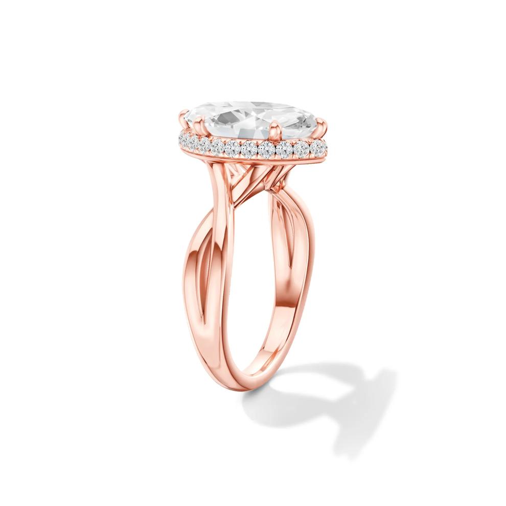 Ruby Lab Grown Diamond Marquise Center Engagement Ring in 14K Rose Gold (3 1/4 ct. tw.) – Image 3 of 4