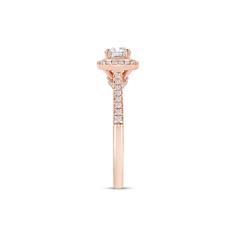 Diamond Halo Engagement Ring in 14K Rose Gold &#40;3/4 ct. tw.&#41; – Image 3 of 4
