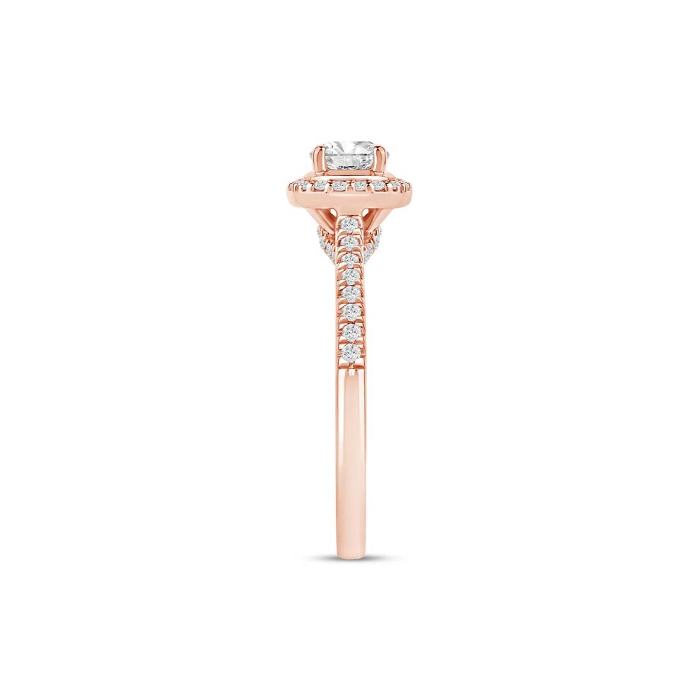 Diamond Halo Engagement Ring in 14K Rose Gold (3/4 ct. tw.) – Image 3 of 4