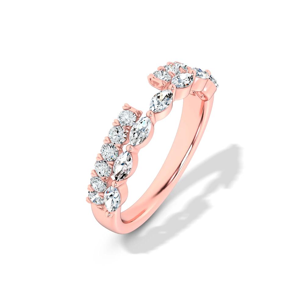 Lab Grown Diamond Open Double Row Band in 14K Rose Gold (3/4 ct. tw.) – Image 4 of 4