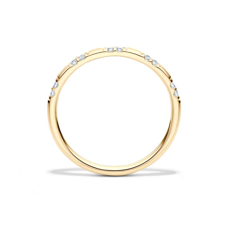Lab Grown Diamond Stack Band in 10K Yellow Gold &#40;1/10 ct. tw.&#41; – Image 2 of 4