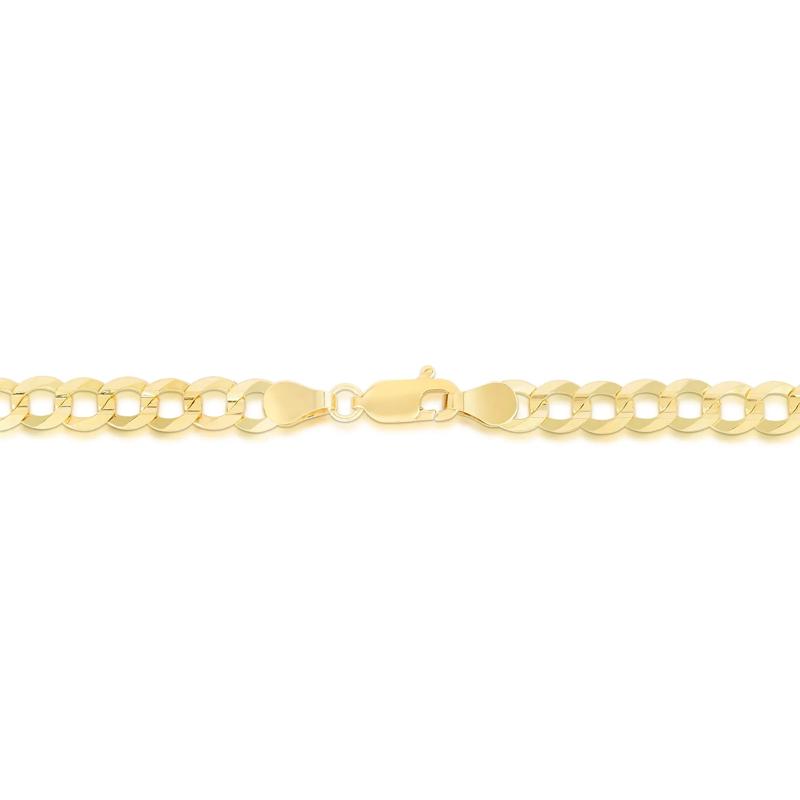 Men&#39;s Diamond-Cut Curb Chain Necklace in 10K Yellow Gold, 22&quot;  – Image 3 of 5