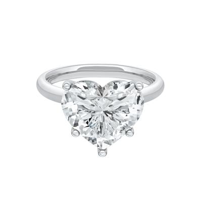 Lab Grown Diamond Heart-Shaped Solitaire Ring in Platinum (5 ct.)