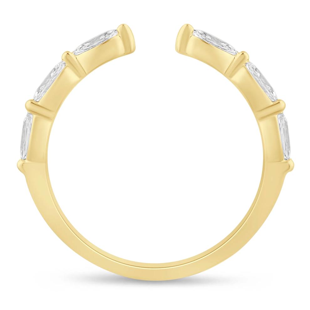 Lab Grown Diamond Open Stack Anniversary Band in 14K Yellow Gold (3/8 ct. tw.) – Image 2 of 3