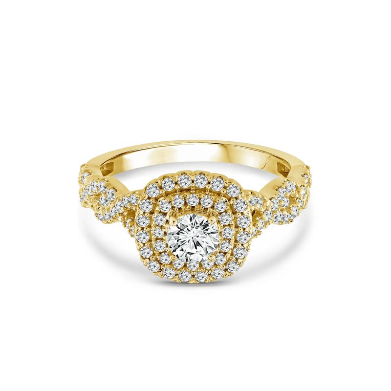 Lab Grown Diamond Engagement Ring in 10K Yellow Gold &#40;1 ct. tw.&#41; – Image 1 of 3
