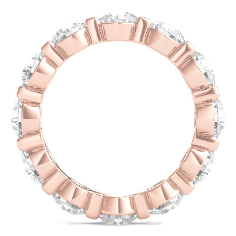 Round Brilliant-Cut Lab Grown Diamond Eternity Band in 14k Rose Gold &#40;5 ct. tw.&#41; – Image 2 of 3