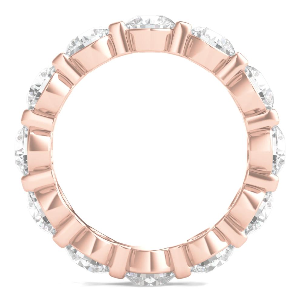 Round Brilliant-Cut Lab Grown Diamond Eternity Band in 14k Rose Gold (5 ct. tw.) – Image 2 of 3