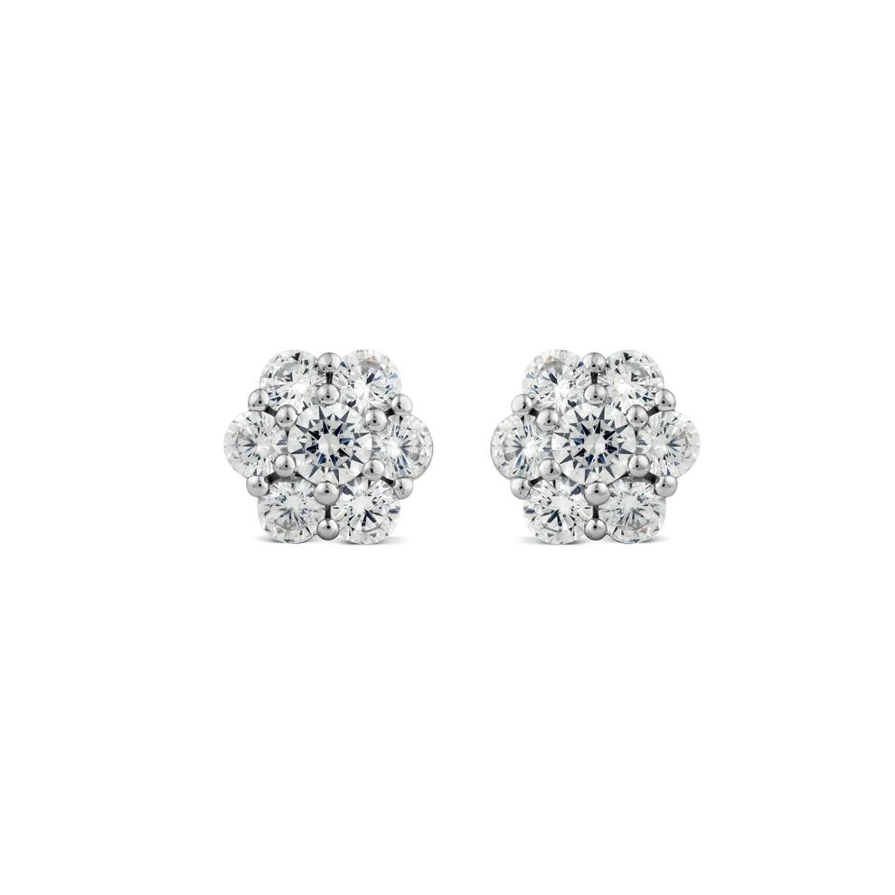 Lab Grown Diamond 7-Stone Earrings in 10K White Gold (3 ct. tw.) – Image 2 of 2