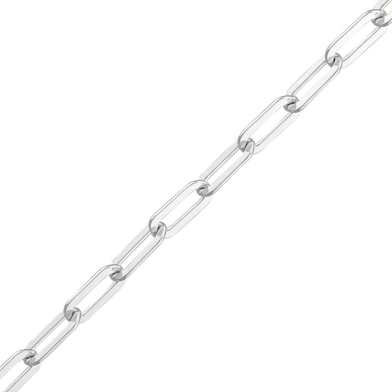 Paperclip Chain Necklace in Sterling Silver, 18&quot; – Image 2 of 3