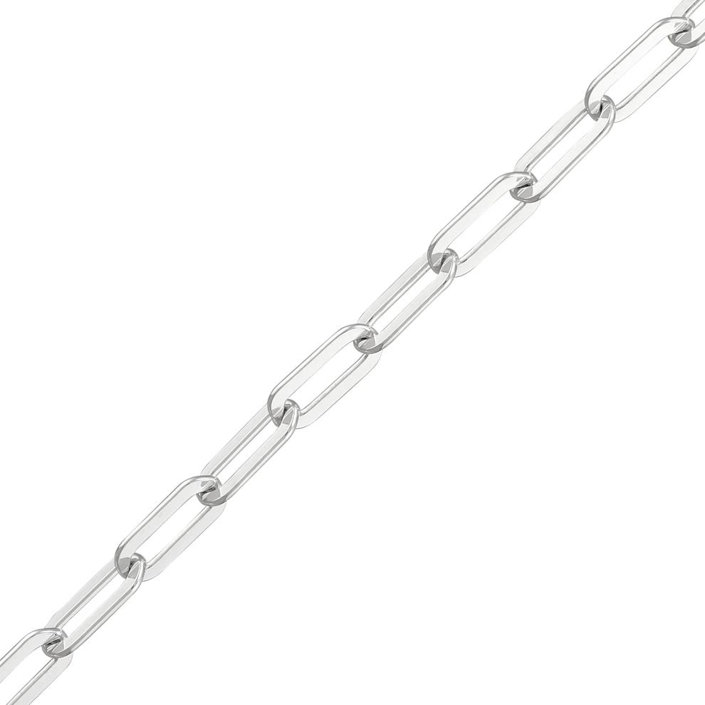 Paperclip Chain Necklace in Sterling Silver, 18" – Image 2 of 3