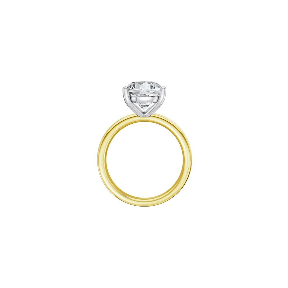 Lab Grown Diamond Pear-Shaped Solitaire Ring in 14K Yellow &amp; White Gold (5 ct.) – Image 2 of 4