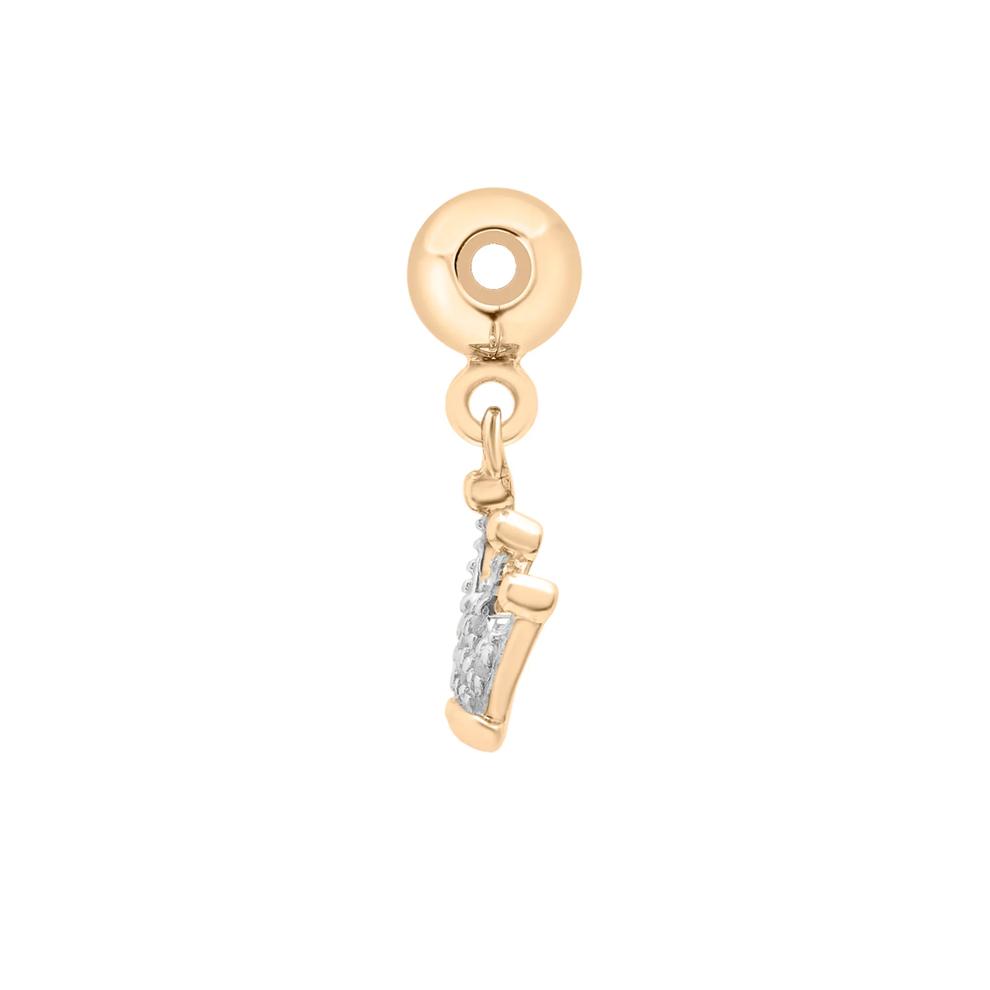 Diamond Accent Crown Bead Charm in Vermeil – Image 2 of 3