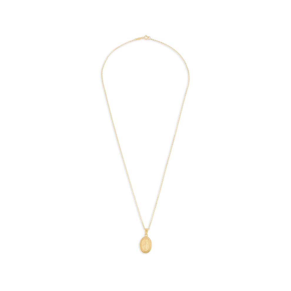 Miraculous Medal Pendant in 14K Yellow Gold – Image 3 of 4