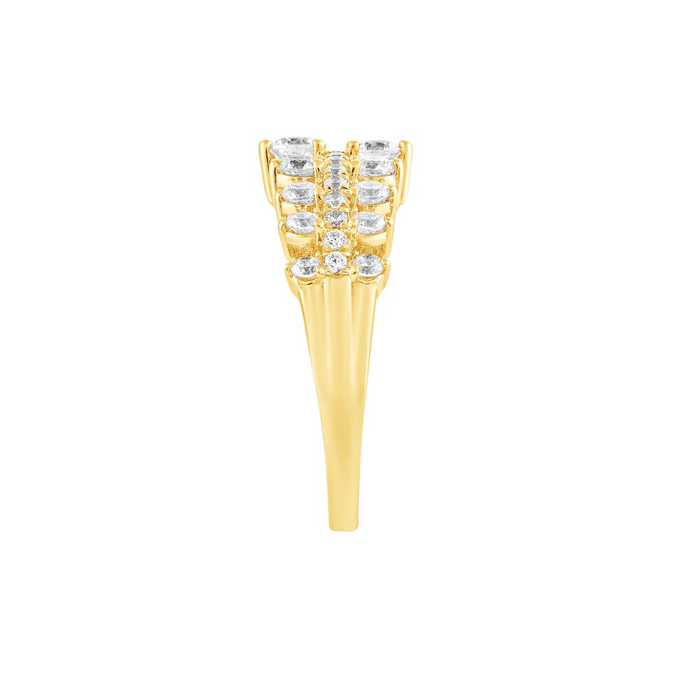 Diamond Pointed Multi-Row Band in 10K Yellow Gold (1 ct. tw.) – Image 3 of 3