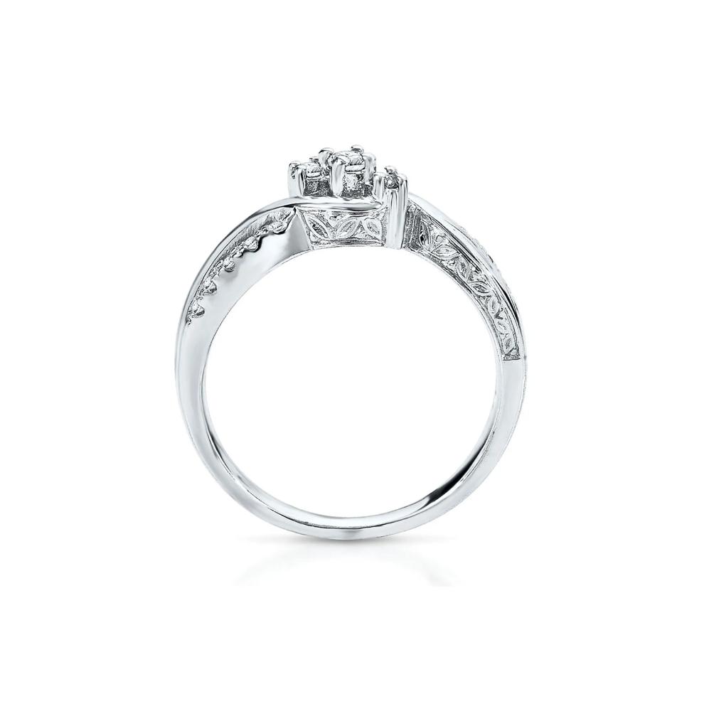 1/7 ct. tw. Diamond Ring in Sterling Silver – Image 2 of 2