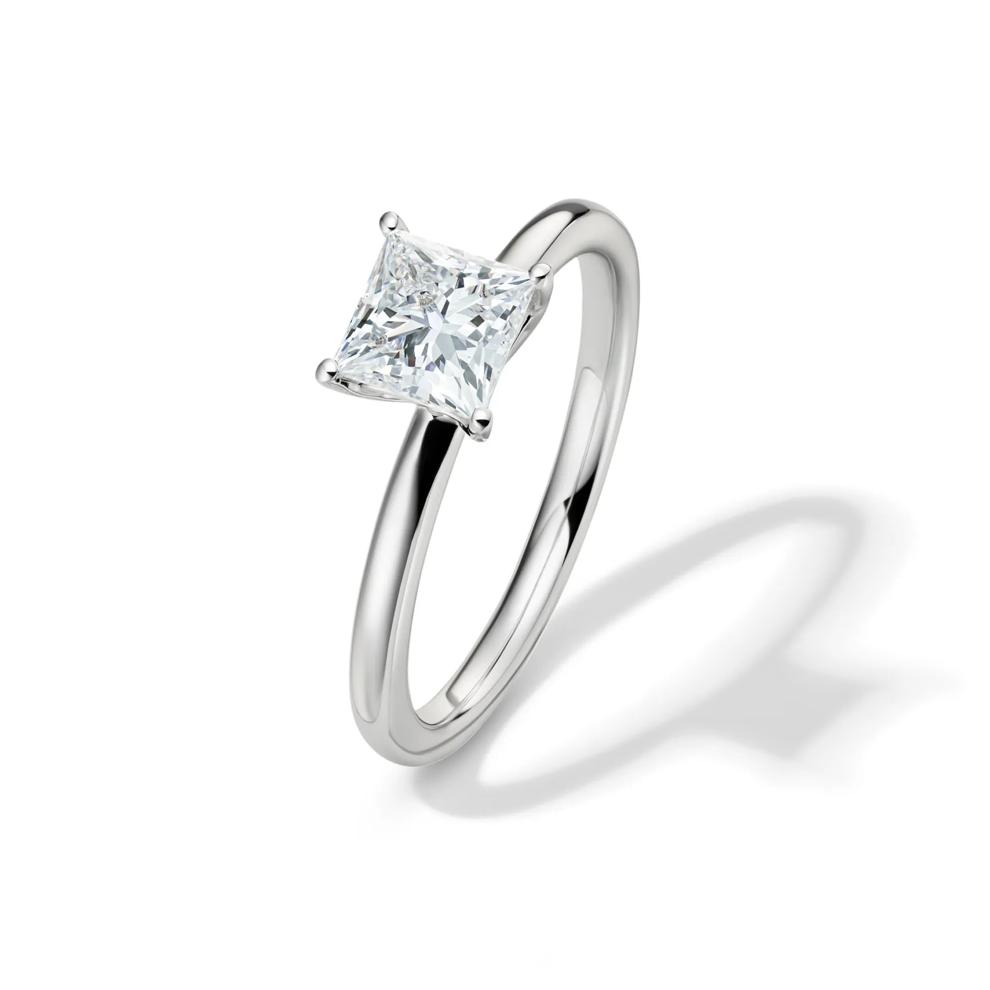 Lab Grown Diamond Princess-cut Solitaire Engagement Ring in 14K White Gold (1 ct.) – Image 4 of 5