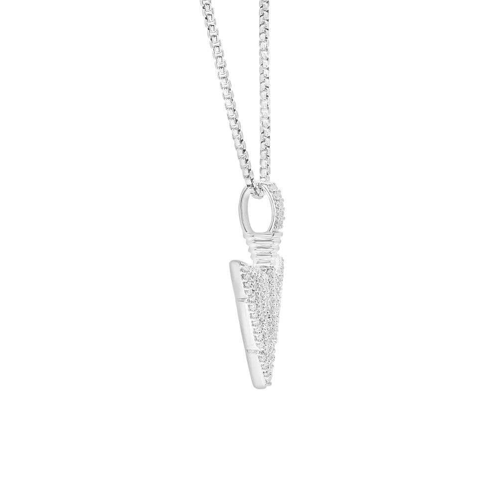 Men's Diamond Arrowhead Pendant in Sterling Silver (1/2 ct. tw.) – Image 3 of 4
