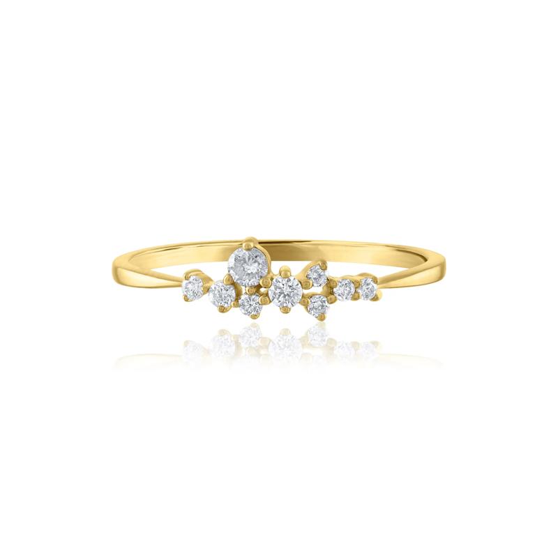 Diamond Ring in 14K Yellow Gold &#40;1/7 ct. tw.&#41; – Image 1 of 3