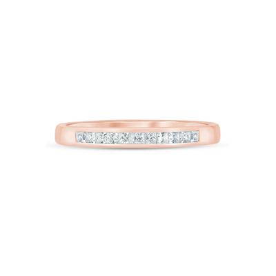 Princess-Cut Diamond Channel-Set Band in 14K Rose Gold (1/4 ct. tw.)