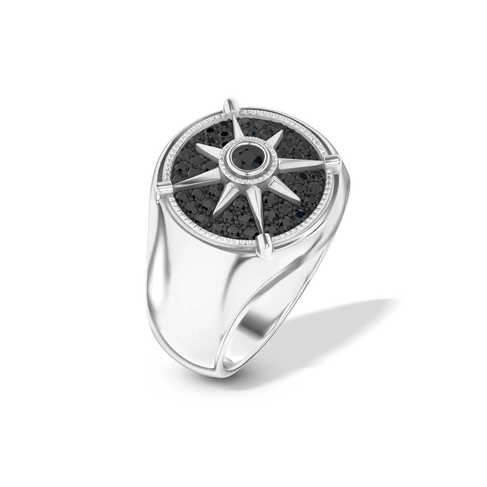 Men's Black Diamond Ring in Sterling Silver (5/8 ct. tw.) – Image 4 of 4