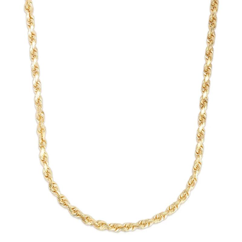 Diamond-Cut Solid Rope Chain in 14K Yellow Gold, 7MM, 22&rdquo;  – Image 1 of 3