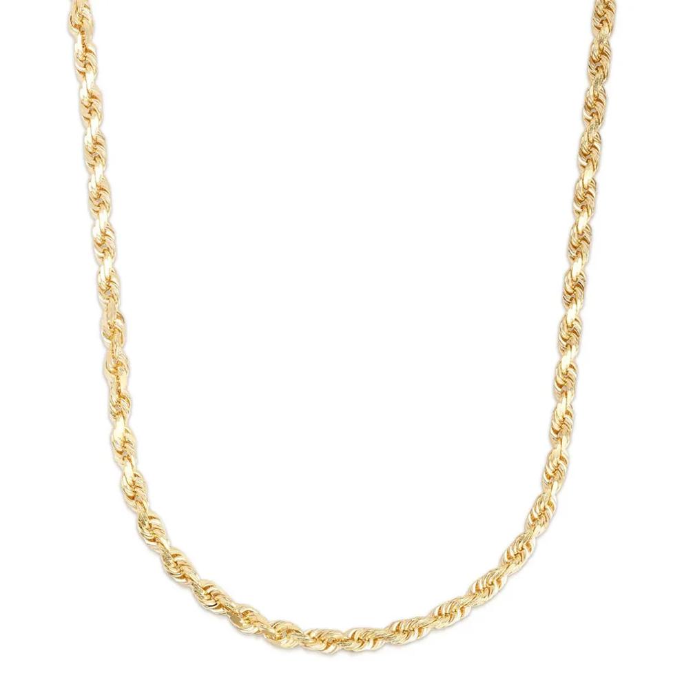 Diamond-Cut Solid Rope Chain in 14K Yellow Gold, 7MM, 22&rdquo;  – Image 1 of 3