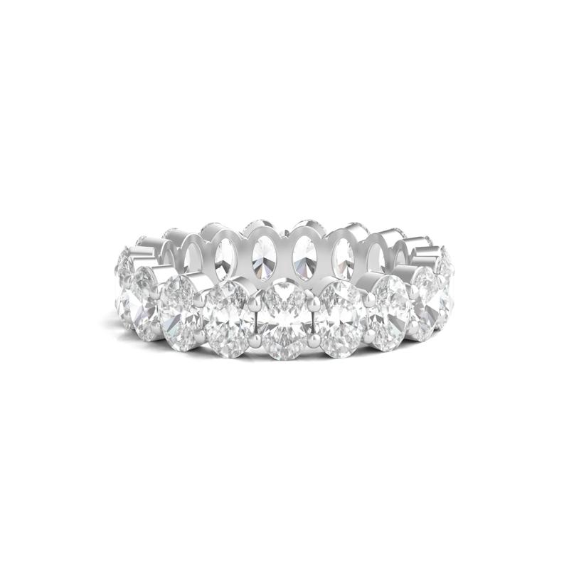 Lab Grown Oval Diamond Eternity Band in Platinum &#40;5 ct. tw.&#41; – Image 1 of 3