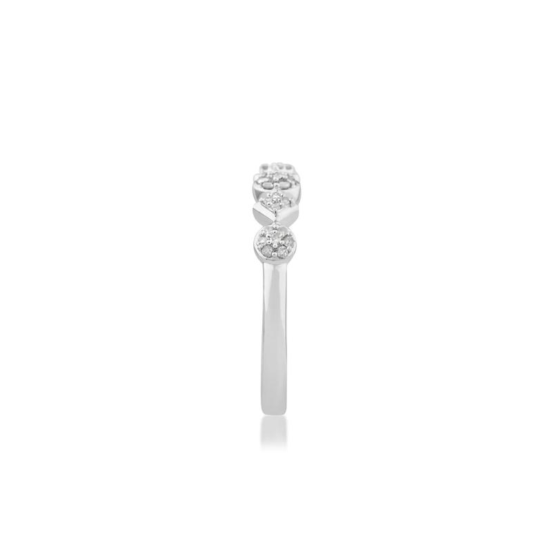 Diamond Cluster Stack Band in 10K White Gold &#40;1/7 ct. tw.&#41; – Image 3 of 3