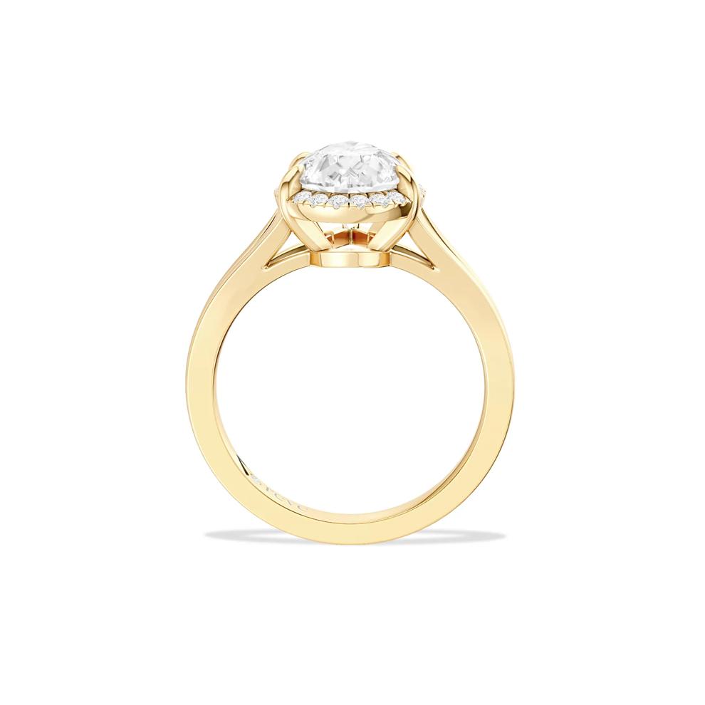 Arlo Lab Grown Diamond Pear-Shaped Center Engagement Ring in 14K Yellow Gold (2 5/8 ct. tw.) – Image 4 of 4
