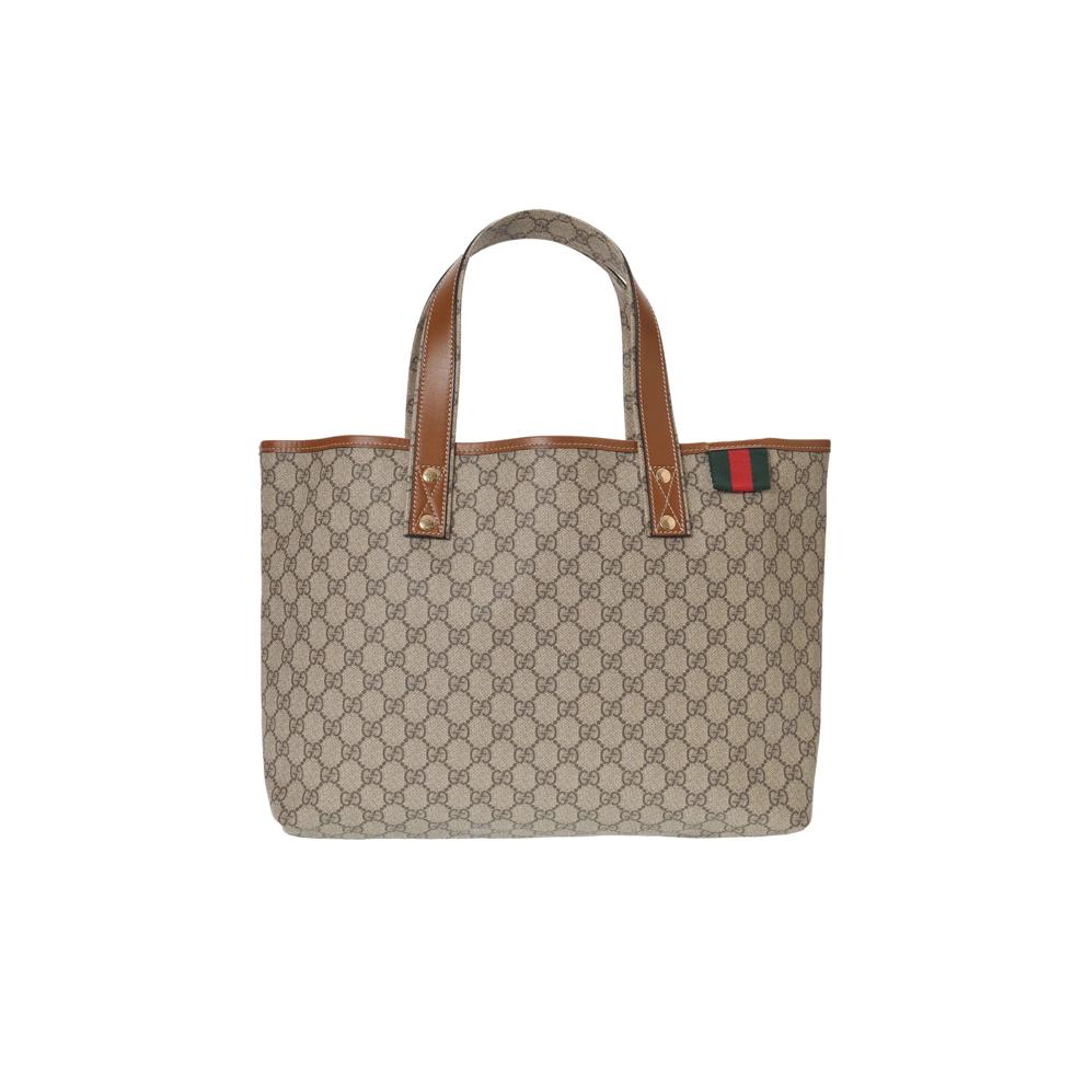 Pre-Owned Gucci Signature Web Loop Tote Medium  Tote – Image 1 of 7