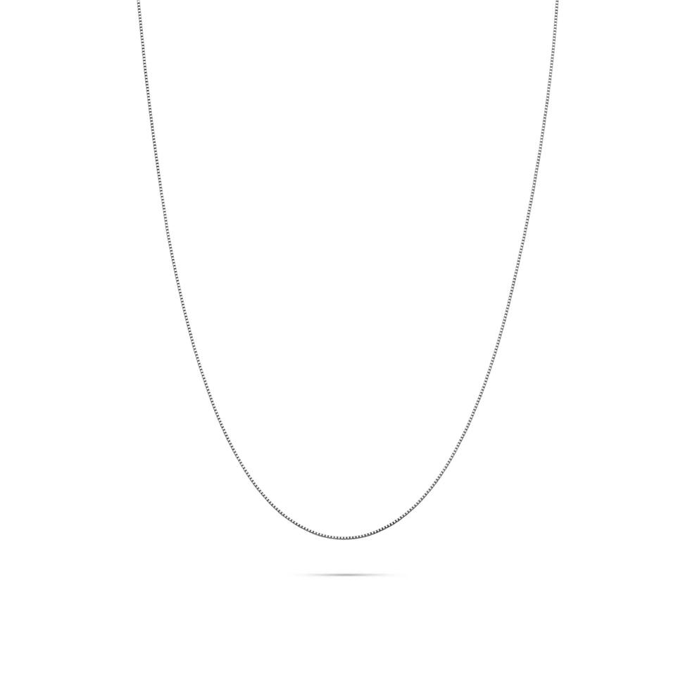 Box Chain in 14K White Gold, 18" – Image 1 of 5