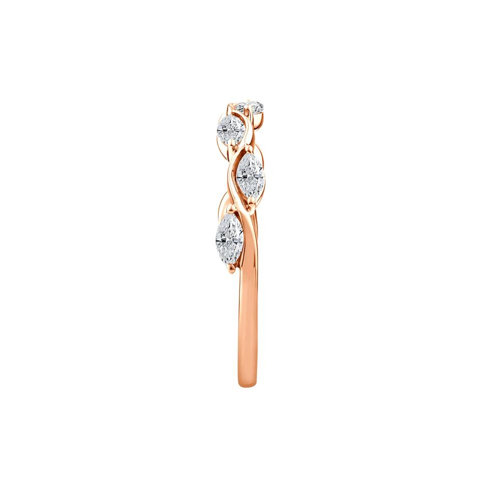 Lab Grown Diamond Marquise Stack Band in 10K Rose Gold (1/2 ct. tw.) – Image 3 of 3