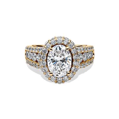 Lab Grown Diamond Oval Engagement Ring in 14K  Gold (4 ct. tw.)