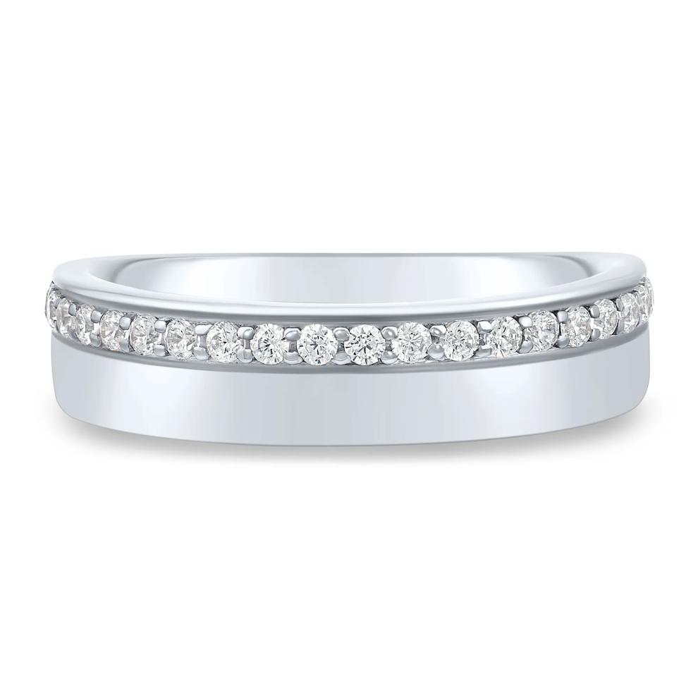 Lab Grown Diamond High-Polish Band in 10K White Gold (1/4 ct. tw.) – Image 1 of 3
