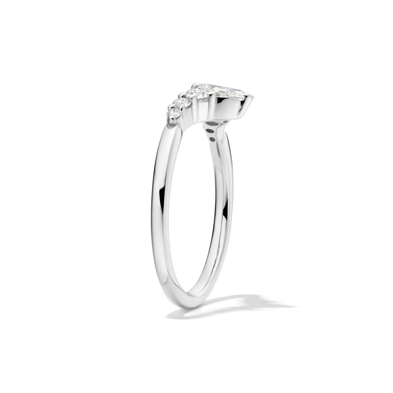 Lab Grown Diamond Chevron Contour Band in 14K White Gold &#40;1/2 ct. tw.&#41; – Image 3 of 4