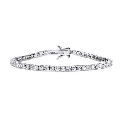 Lab-Created White Sapphire Bracelet in Sterling Silver 