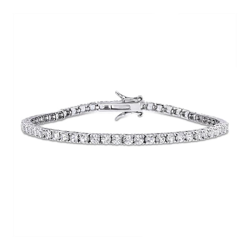Lab-Created White Sapphire Bracelet in Sterling Silver  – Image 1 of 5