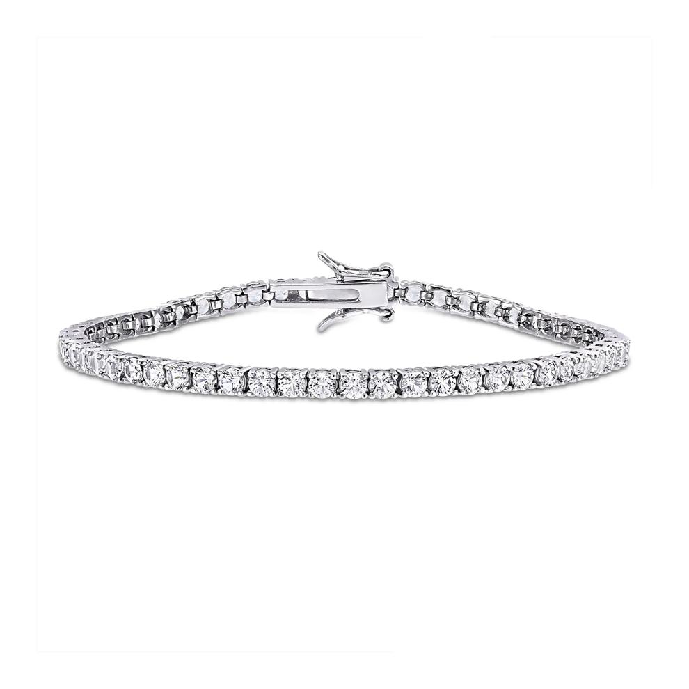 Lab-Created White Sapphire Bracelet in Sterling Silver  – Image 1 of 5