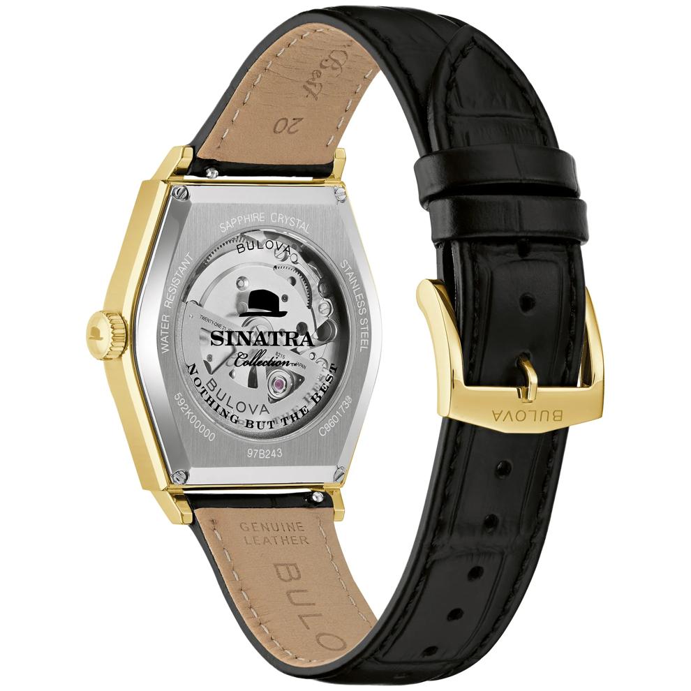 Men's Frank Sinatra Watch With a Black Leather Strap – Image 3 of 3